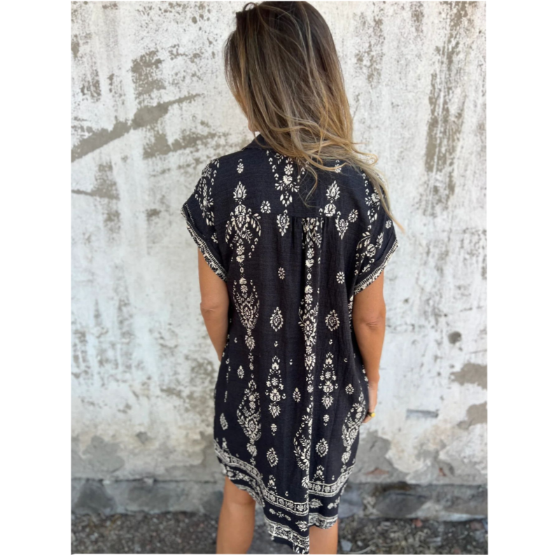 Isabelle™ | Vintage Print Shirt Dress