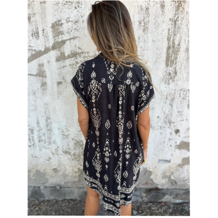 Isabelle™ | Vintage Print Shirt Dress