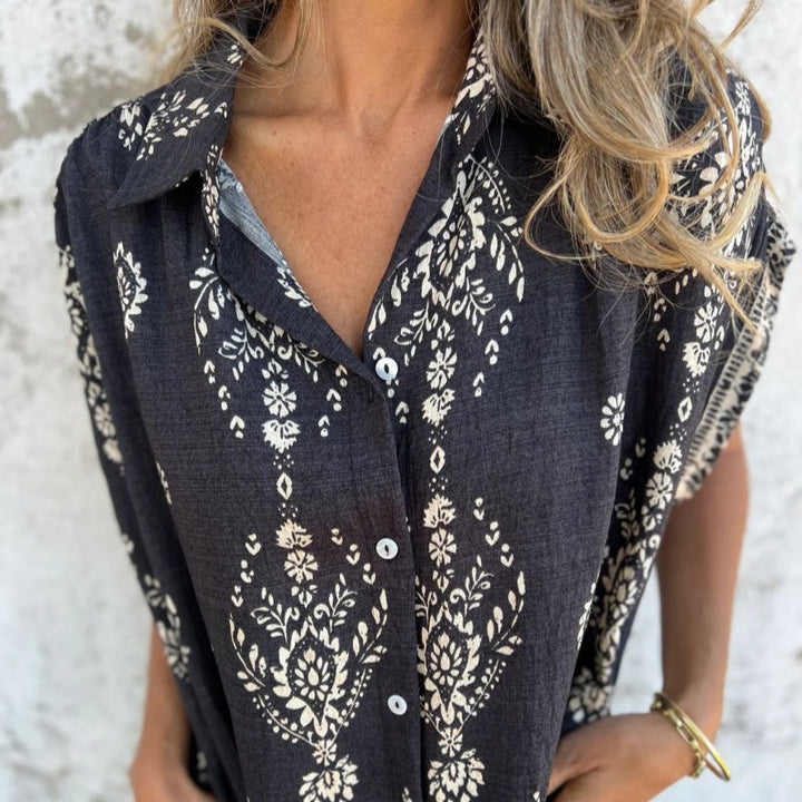 Isabelle™ | Vintage Print Shirt Dress