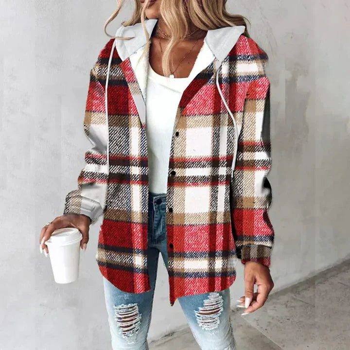 Marlene™ | Checked Hooded Jacket