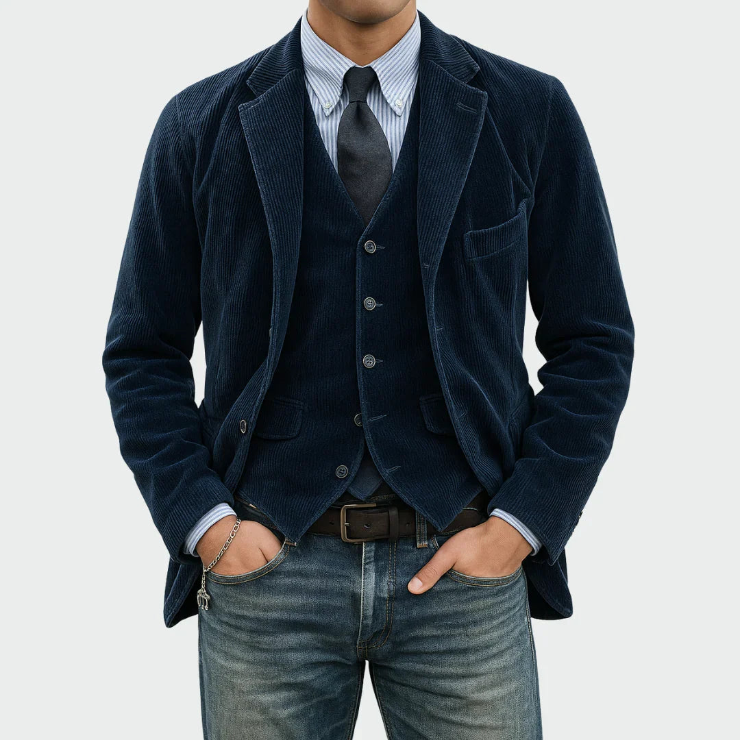 Michael Sydney men's Blazer and vest set, front view
