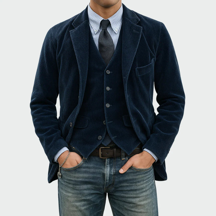 Michael Sydney men's Blazer and vest set, front view