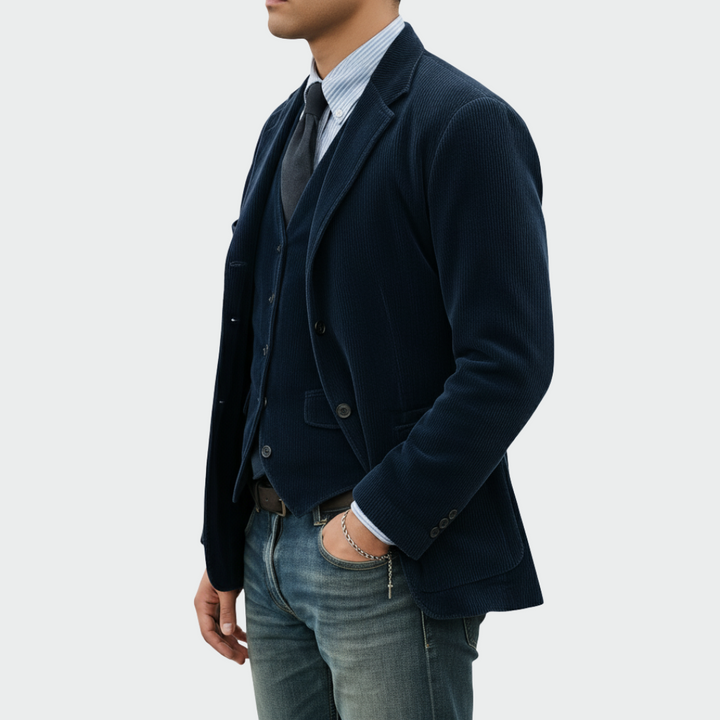 Michael Sydney men's Blazer and vest set, front view