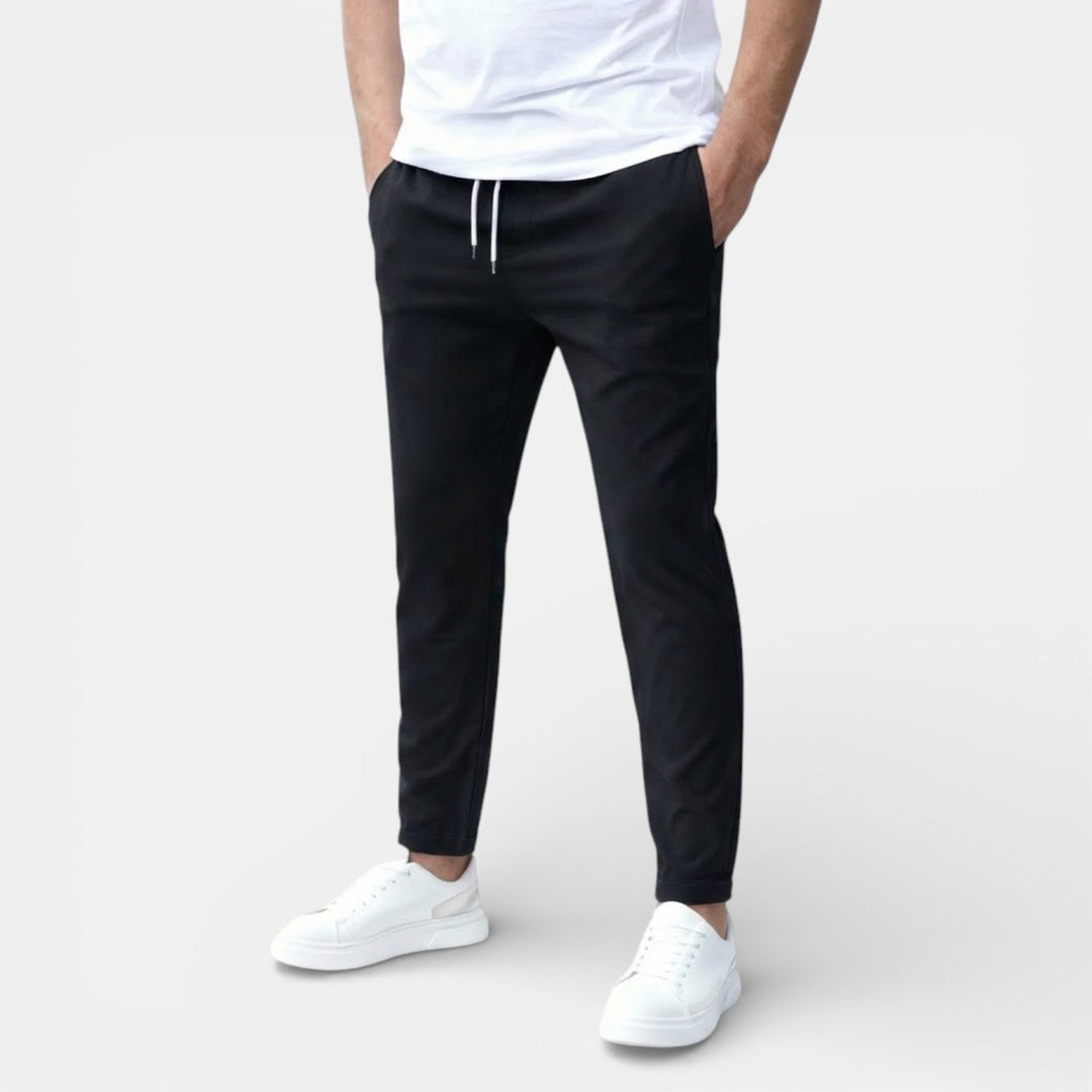Michael Sydney men's drawstring pants, front view