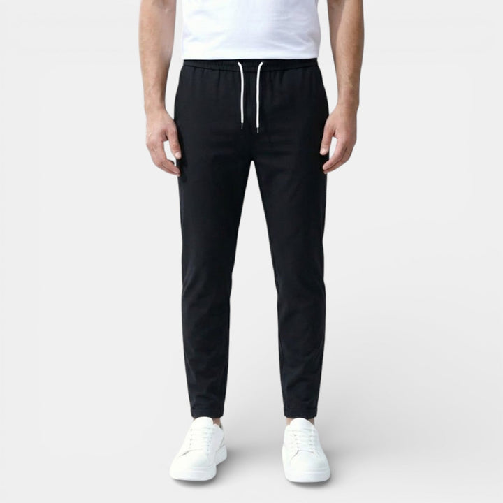 Michael Sydney men's drawstring pants, front view