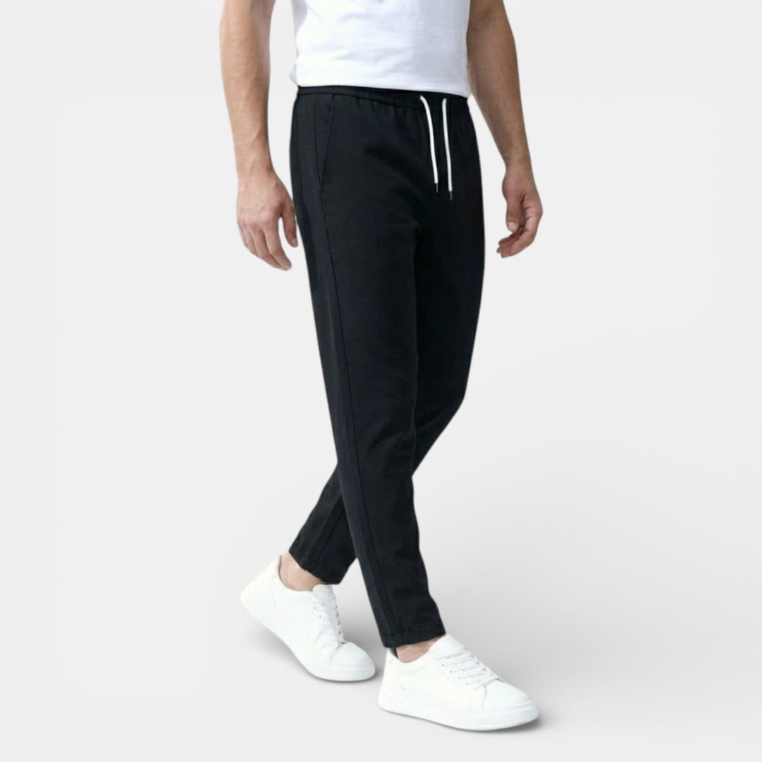 Michael Sydney men's drawstring pants, front view