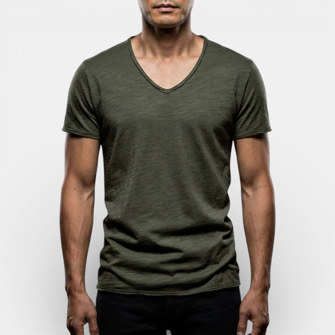 Michael Sydney men's two-pack v-neck t-shirt, front view