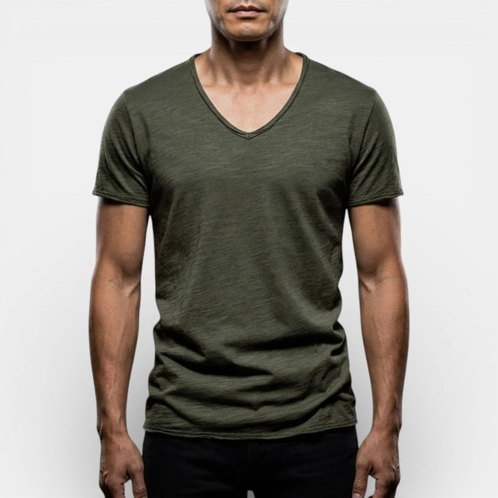 Michael Sydney men's two-pack v-neck t-shirt, front view
