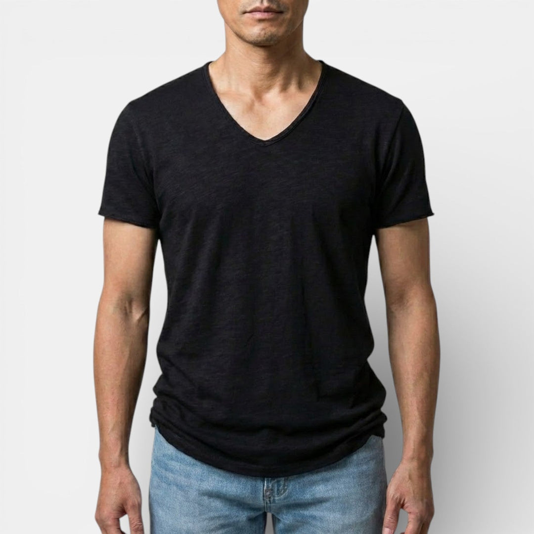 Michael Sydney men's two-pack v-neck t-shirt, front view