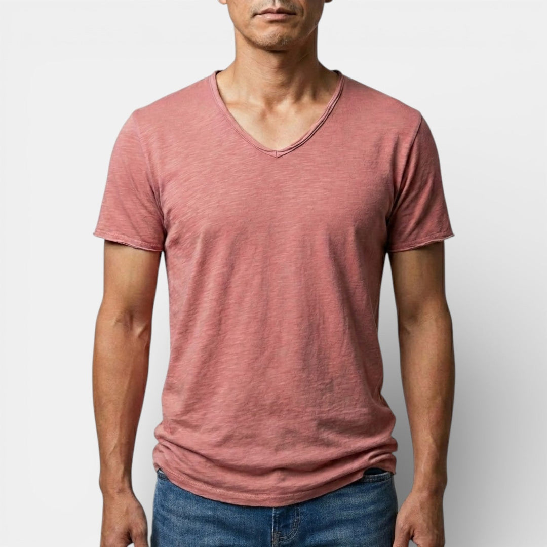 Michael Sydney men's two-pack v-neck t-shirt, front view