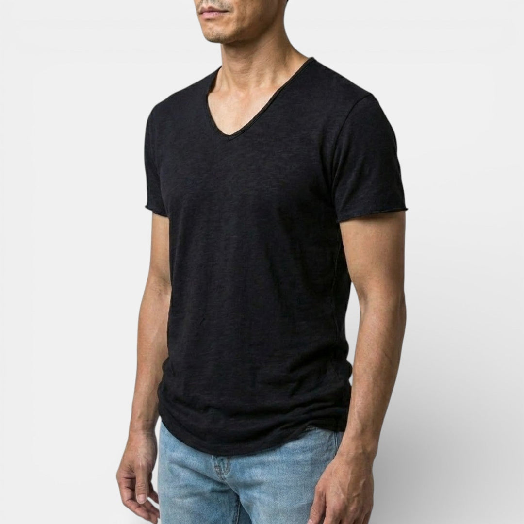 Michael Sydney men's two-pack v-neck t-shirt, front view