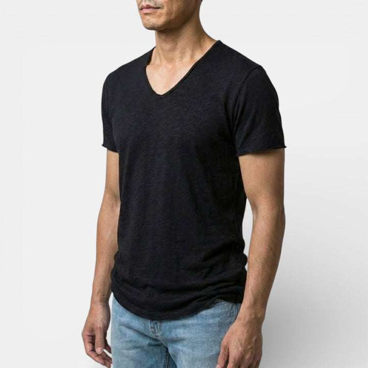 Michael Sydney men's two-pack v-neck t-shirt, front view