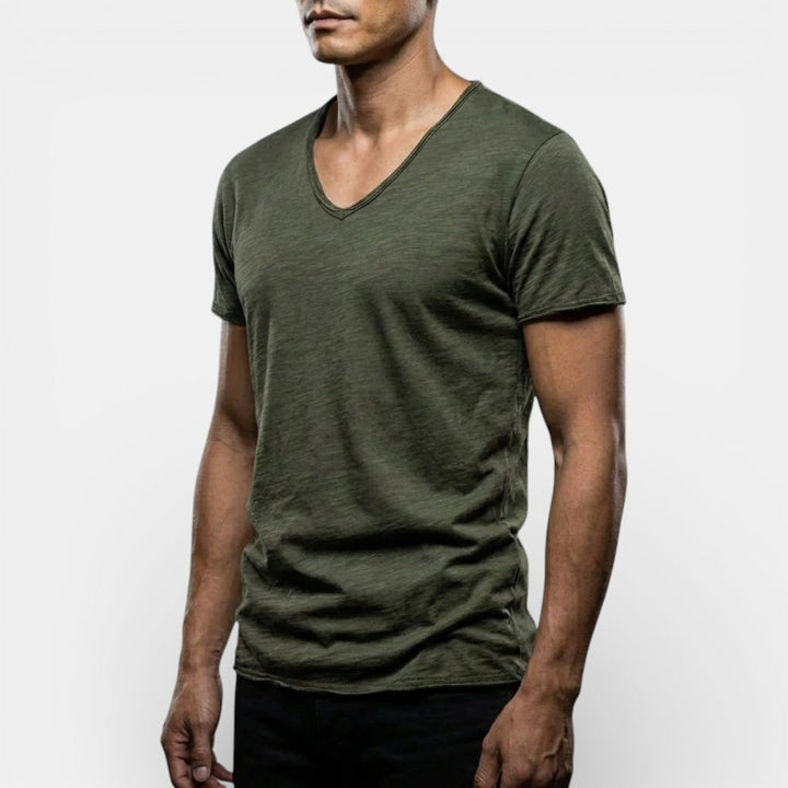 Michael Sydney men's two-pack v-neck t-shirt, front view