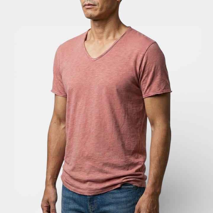 Michael Sydney men's two-pack v-neck t-shirt, front view