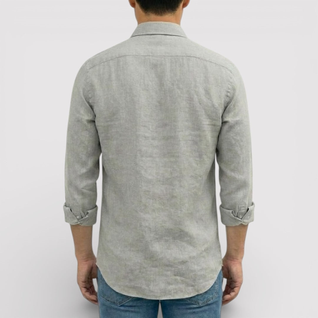 Michael Sydney men's roll-up sleeve shirt, front view