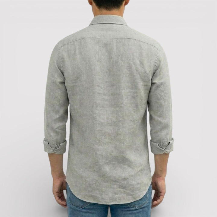 Michael Sydney men's roll-up sleeve shirt, front view