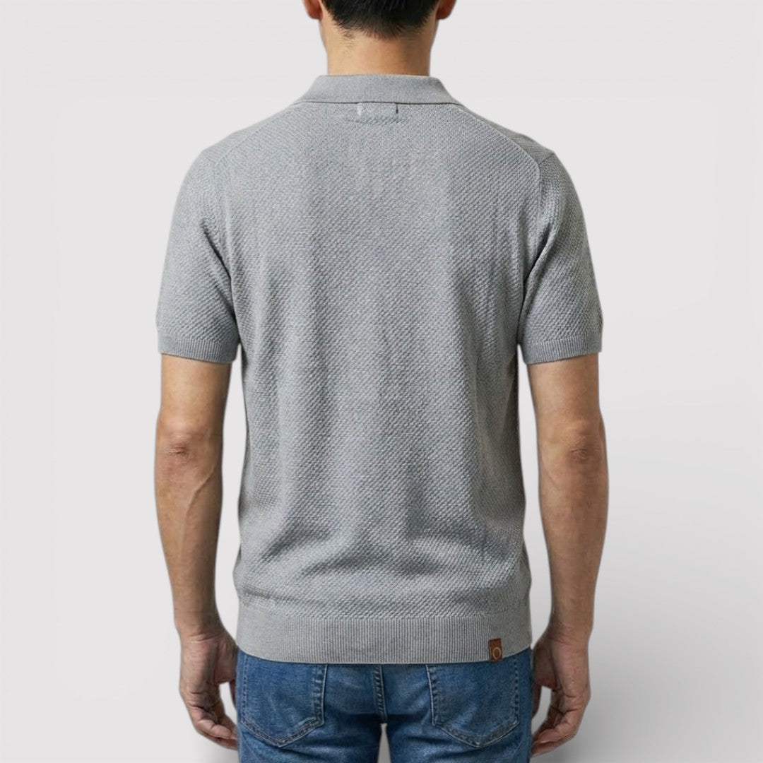 Michael Sydney men's polo shirt without placket, front view