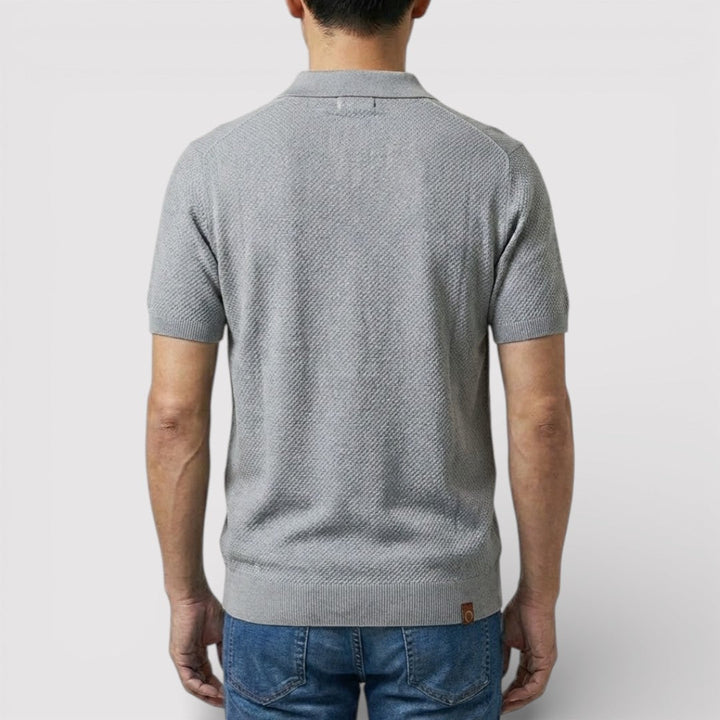 Michael Sydney men's polo shirt without placket, front view