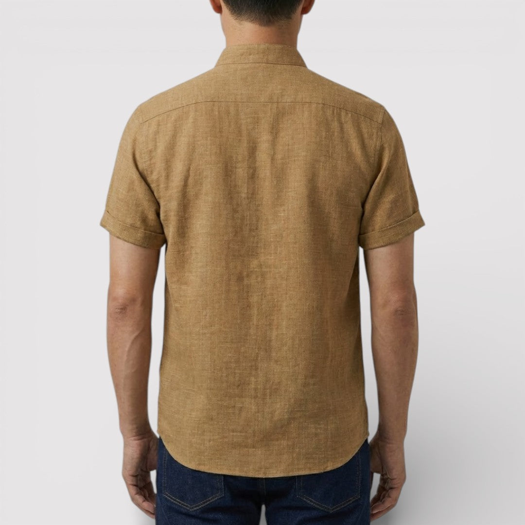 Michael Sydney men's relaxed short-sleeve shirt, front view