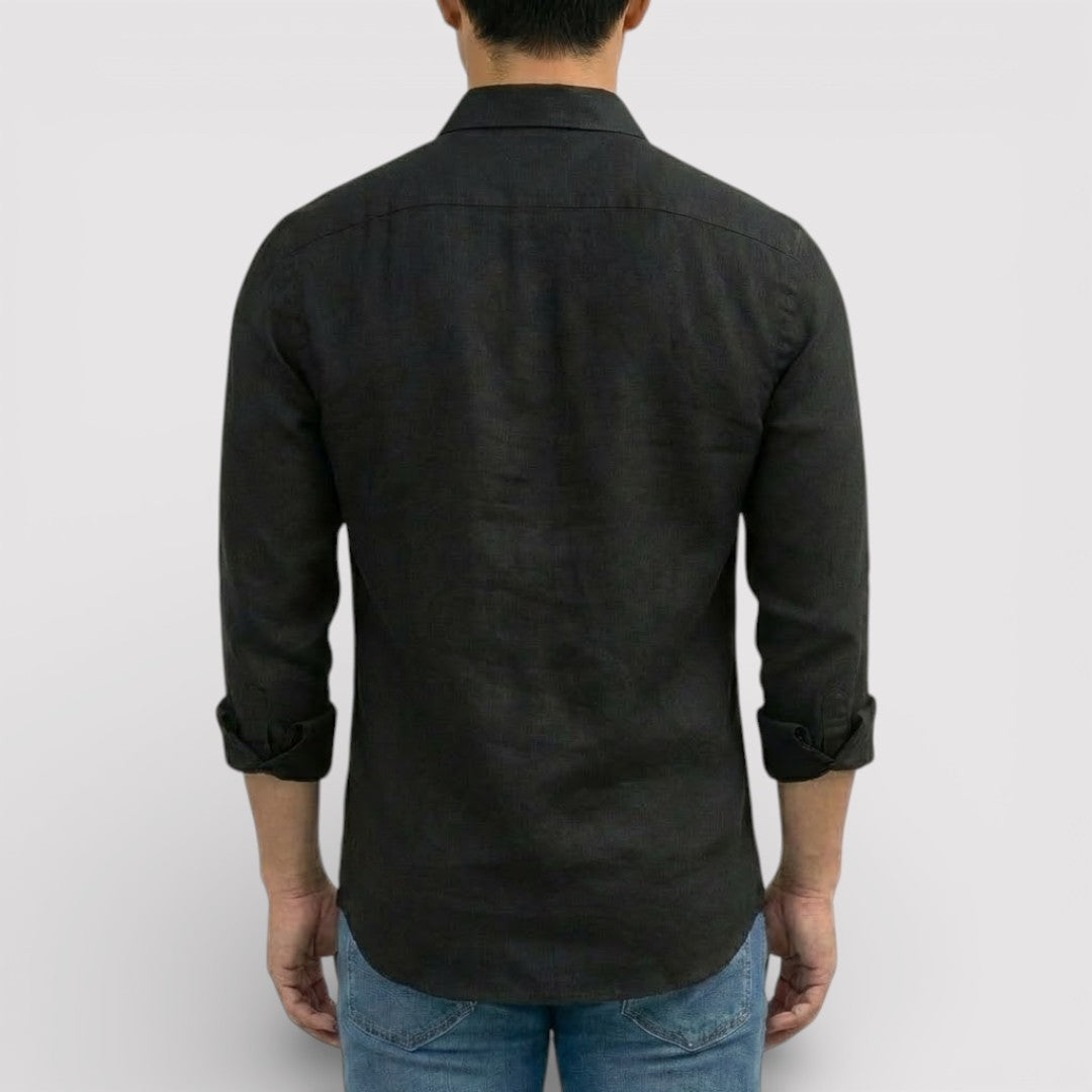 Michael Sydney men's roll-up sleeve shirt, front view