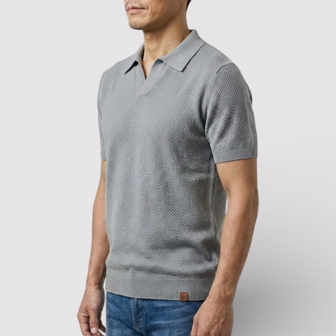 Michael Sydney men's polo shirt without placket, front view