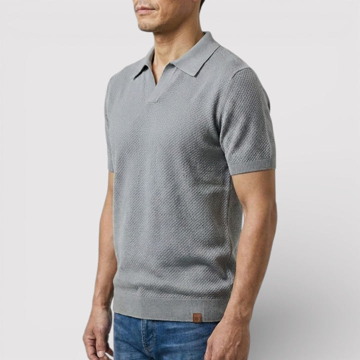 Michael Sydney men's polo shirt without placket, front view