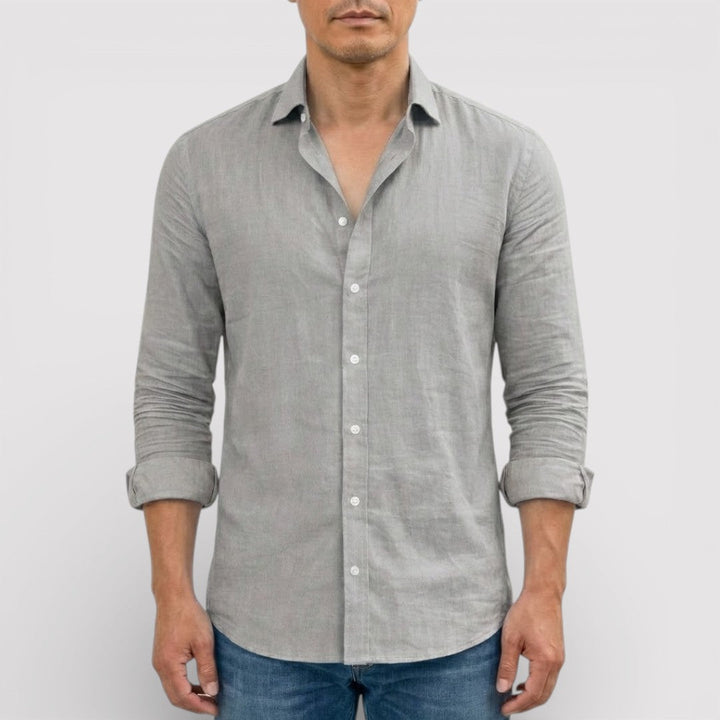 Michael Sydney men's roll-up sleeve shirt, front view