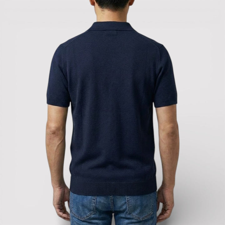 Michael Sydney men's polo shirt without placket, front view