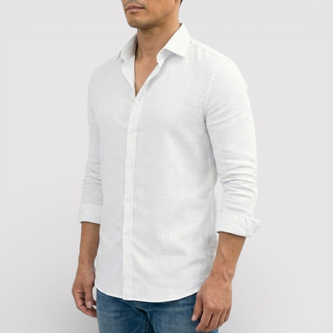 Michael Sydney men's roll-up sleeve shirt, front view