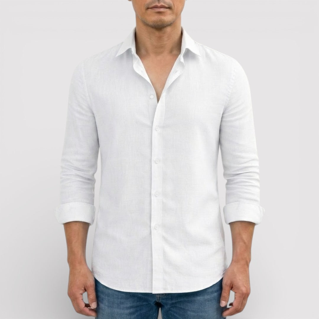 Michael Sydney men's roll-up sleeve shirt, front view