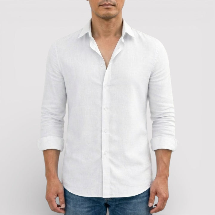 Michael Sydney men's roll-up sleeve shirt, front view