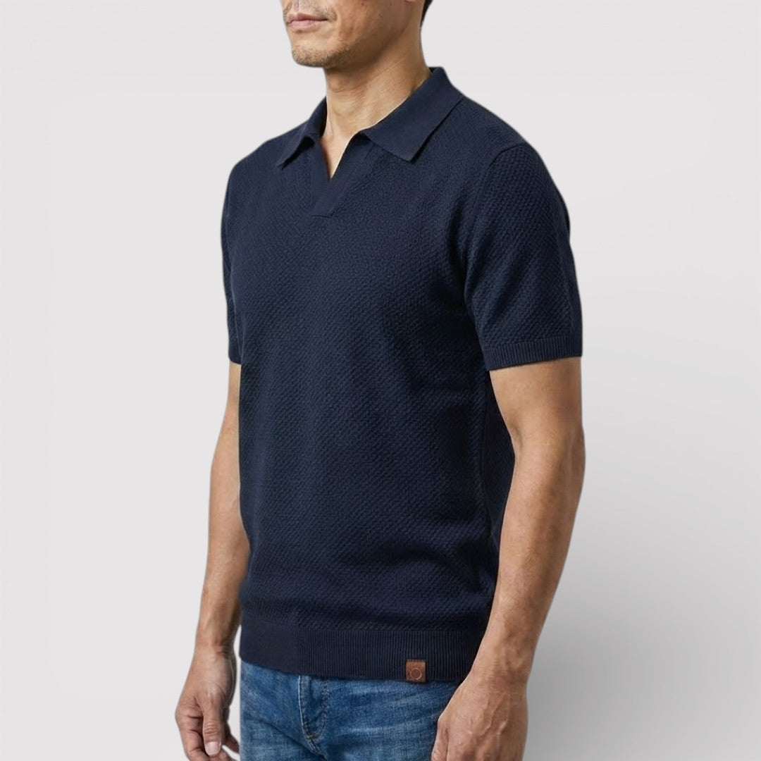 Michael Sydney men's polo shirt without placket, front view