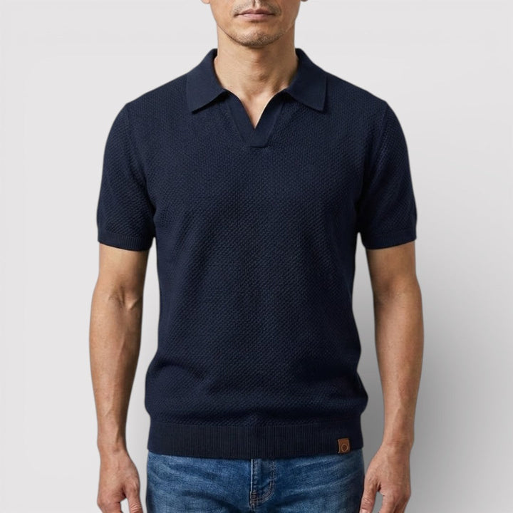 Michael Sydney men's polo shirt without placket, front view