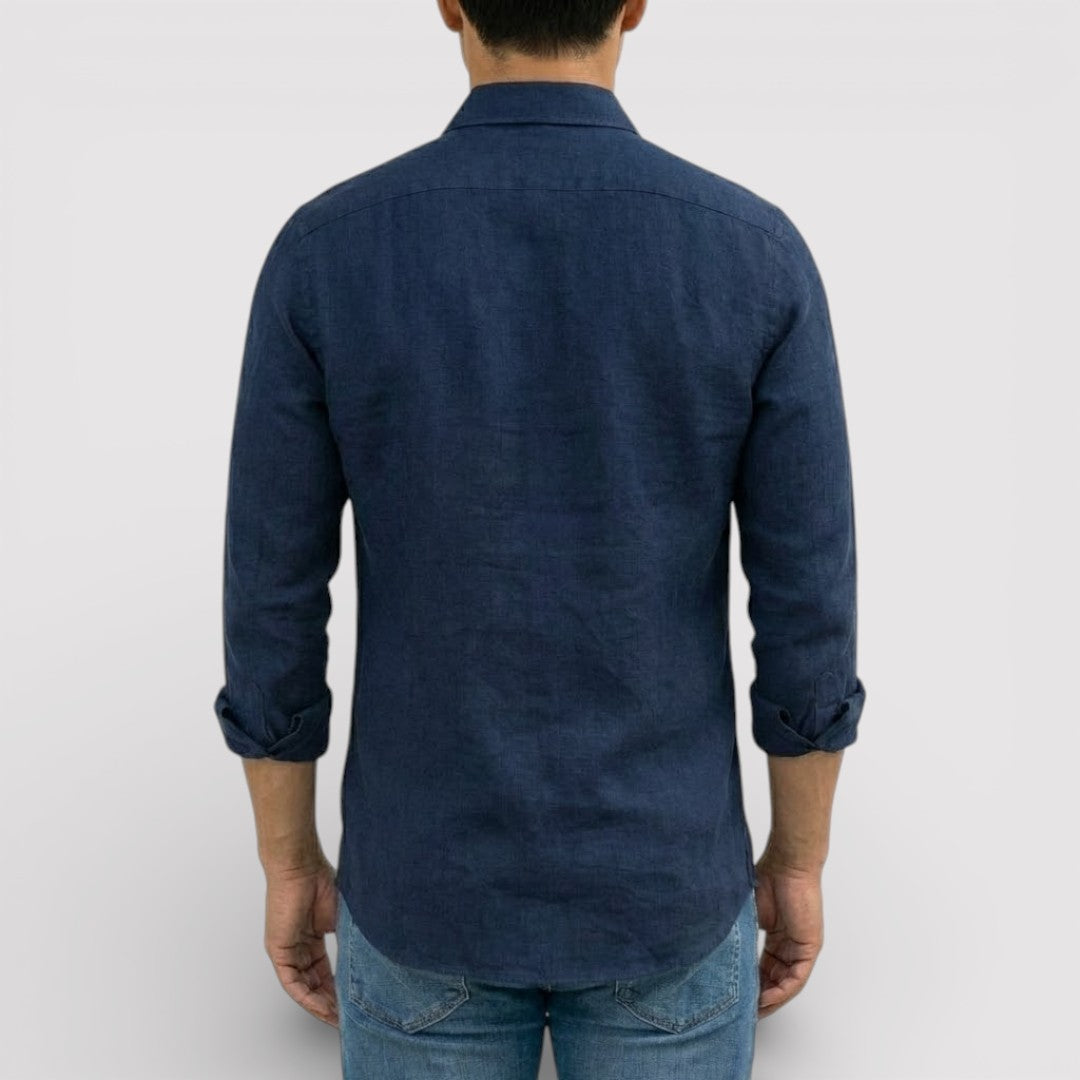 Michael Sydney men's roll-up sleeve shirt, front view