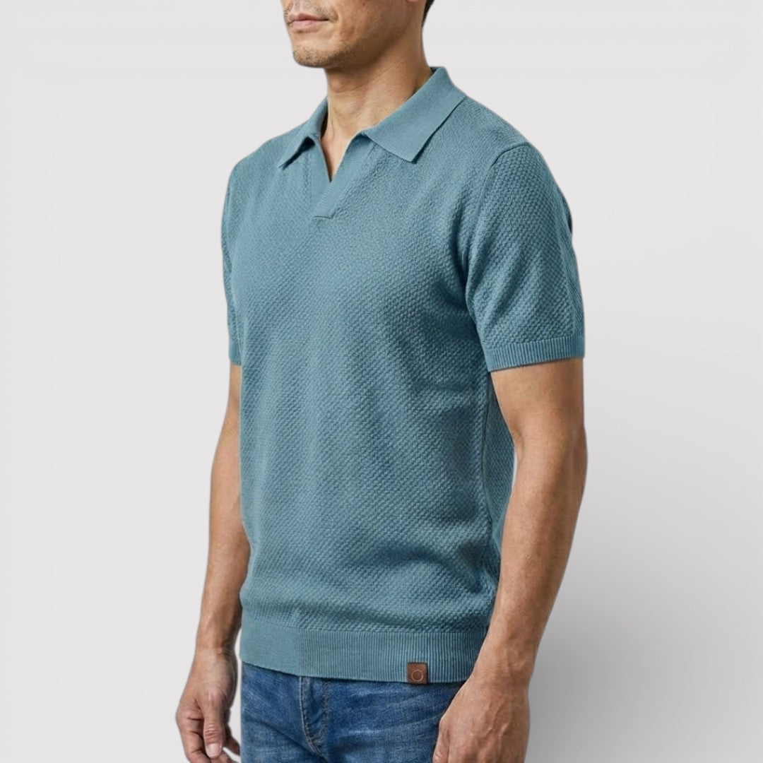 Michael Sydney men's polo shirt without placket, front view