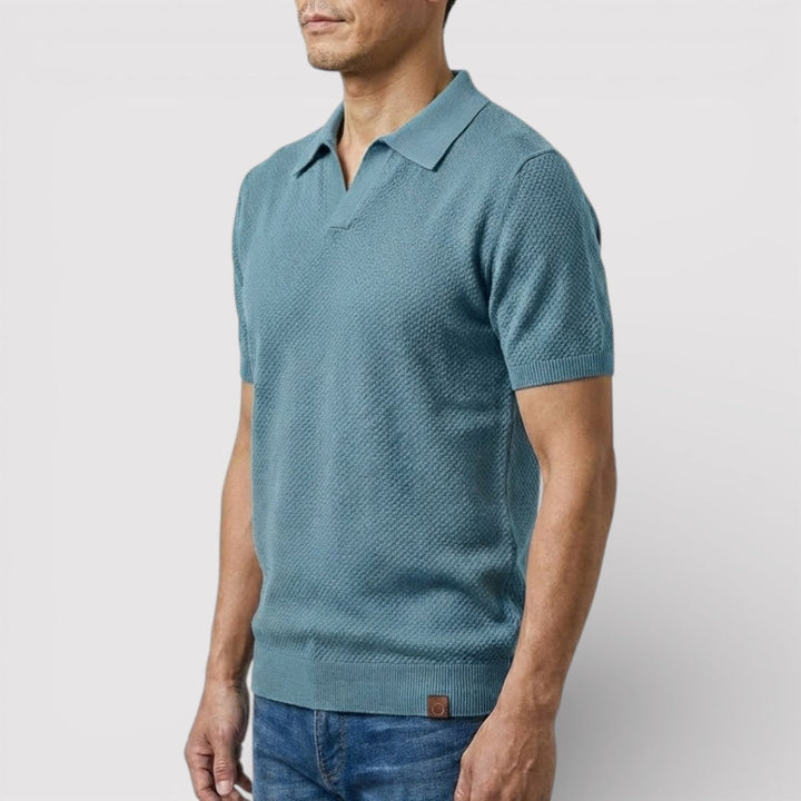 Michael Sydney men's polo shirt without placket, front view