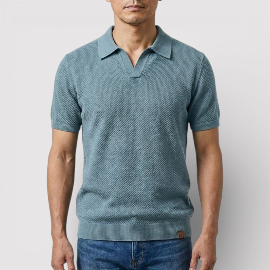 Michael Sydney men's polo shirt without placket, front view