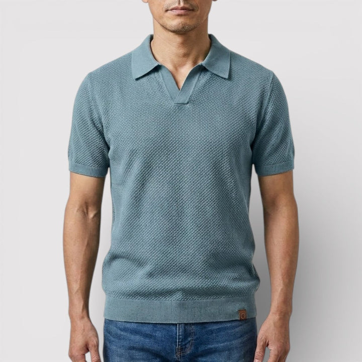 Michael Sydney men's polo shirt without placket, front view