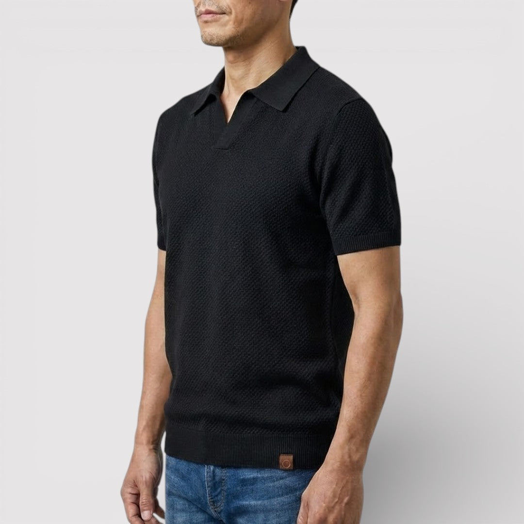 Michael Sydney men's polo shirt without placket, front view