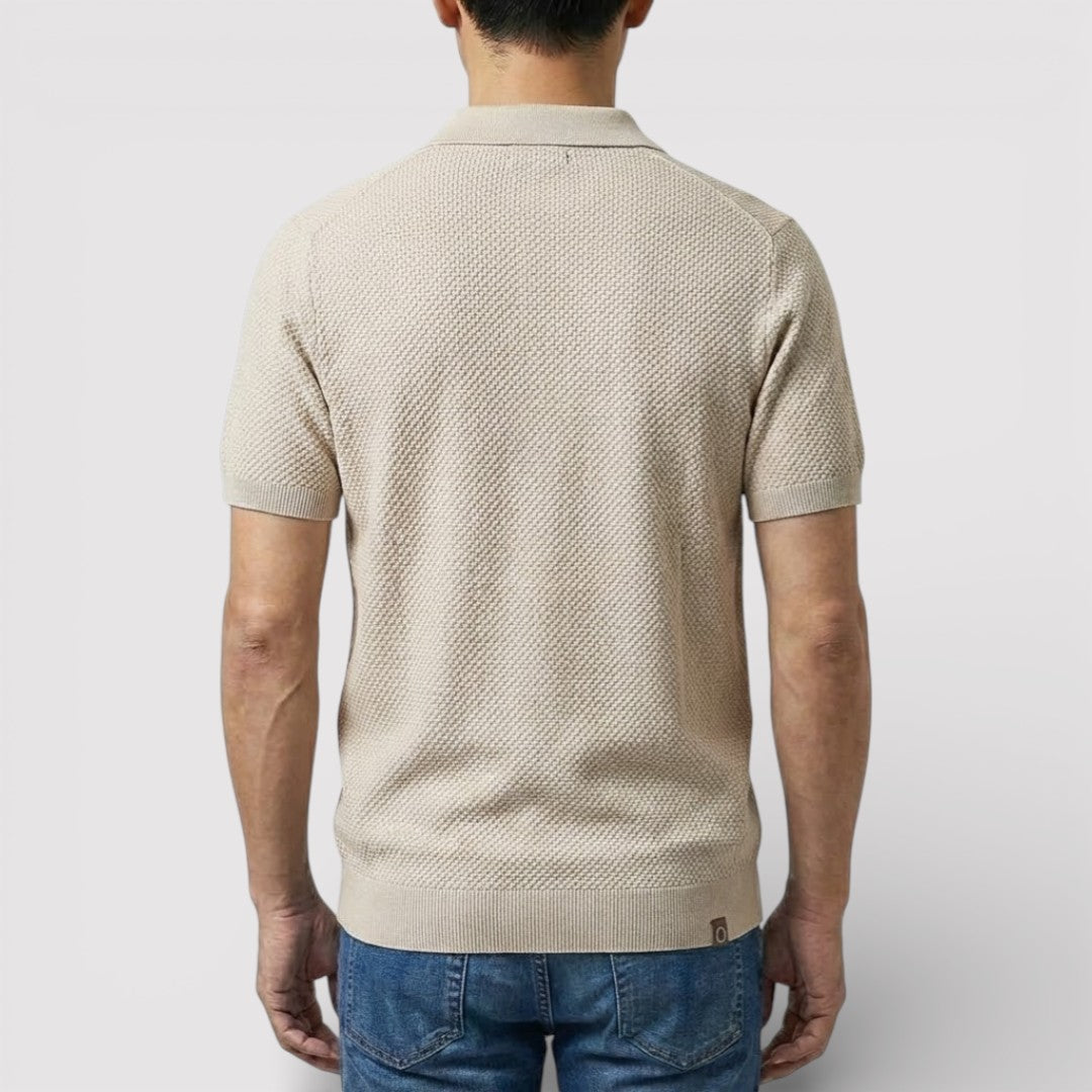 Michael Sydney men's polo shirt without placket, front view