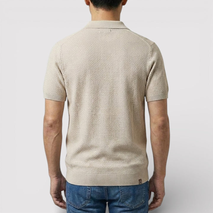 Michael Sydney men's polo shirt without placket, front view