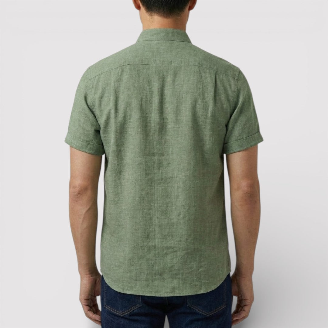 Michael Sydney men's relaxed short-sleeve shirt, front view