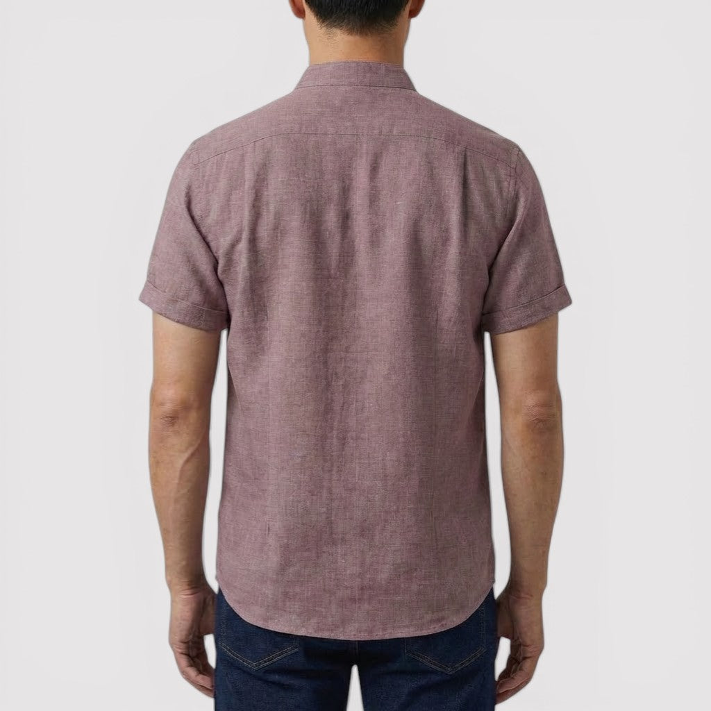 Michael Sydney men's relaxed short-sleeve shirt, front view