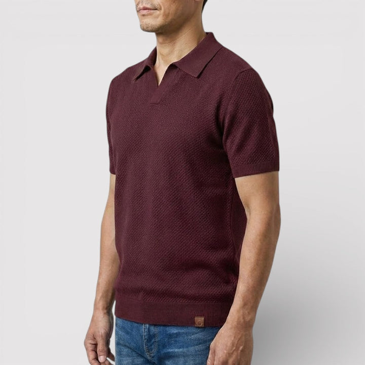 Michael Sydney men's polo shirt without placket, front view