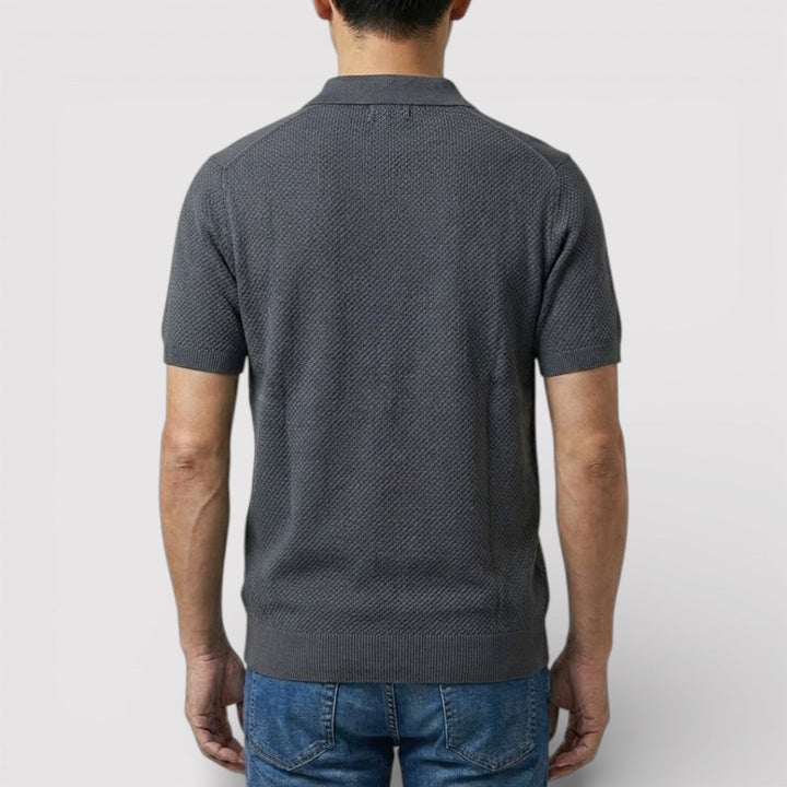 Michael Sydney men's polo shirt without placket, front view