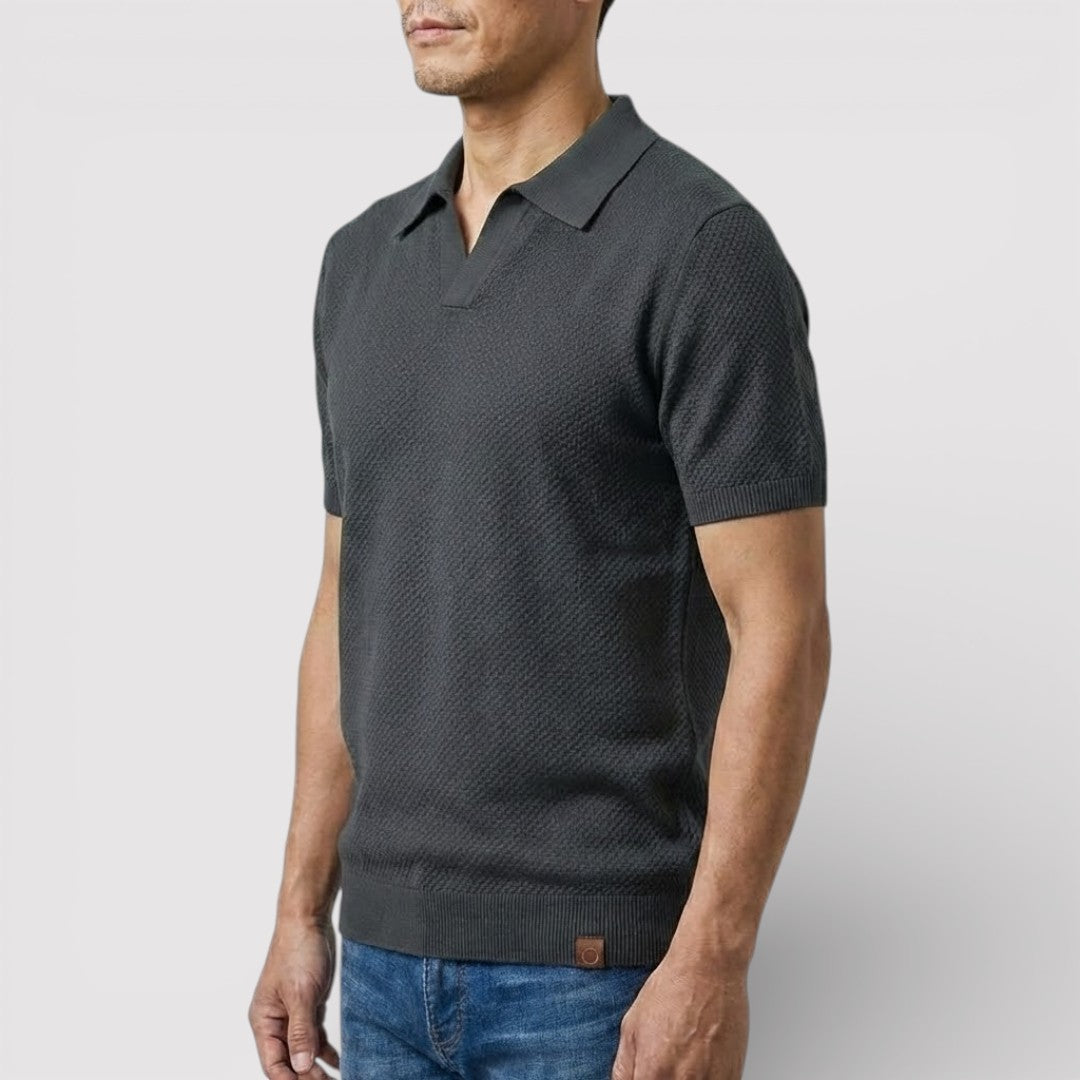 Michael Sydney men's polo shirt without placket, front view