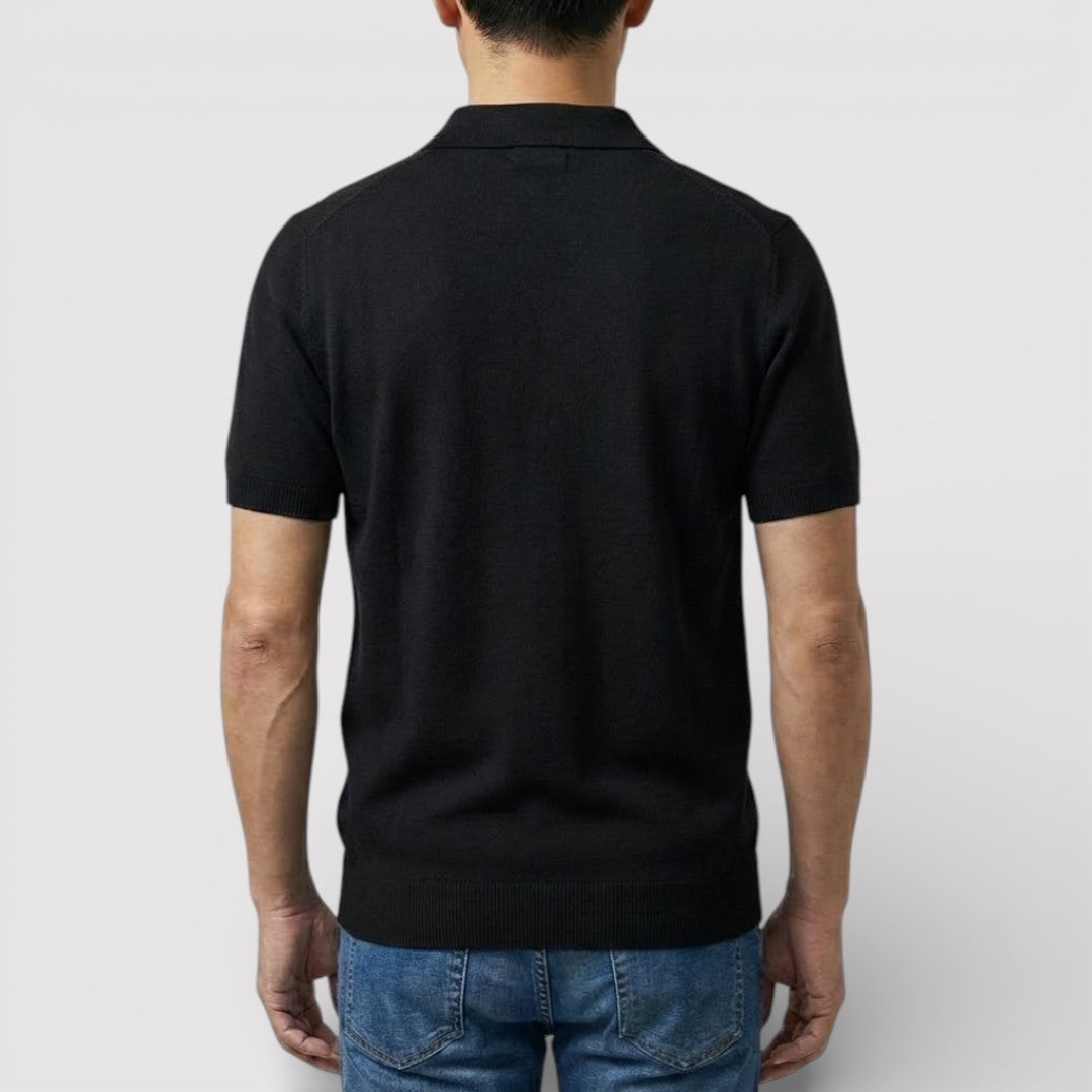 Michael Sydney men's polo shirt without placket, front view