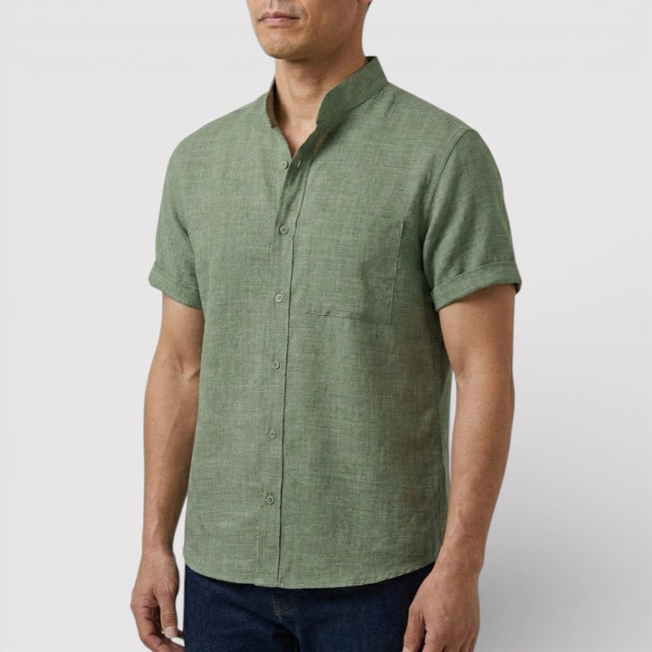 Michael Sydney men's relaxed short-sleeve shirt, front view