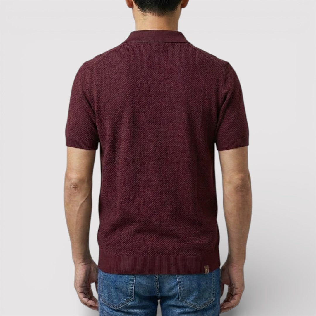 Michael Sydney men's polo shirt without placket, front view