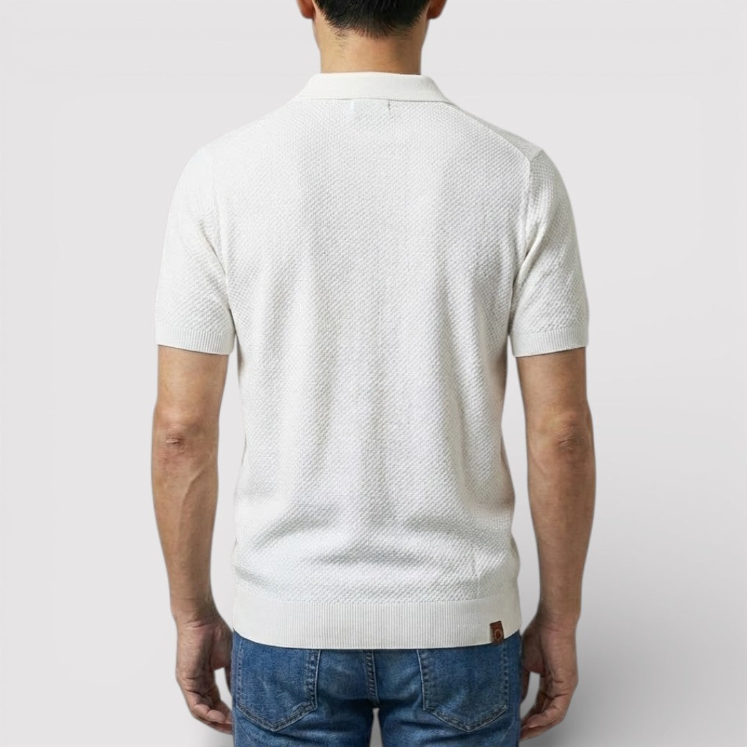 Michael Sydney men's polo shirt without placket, front view